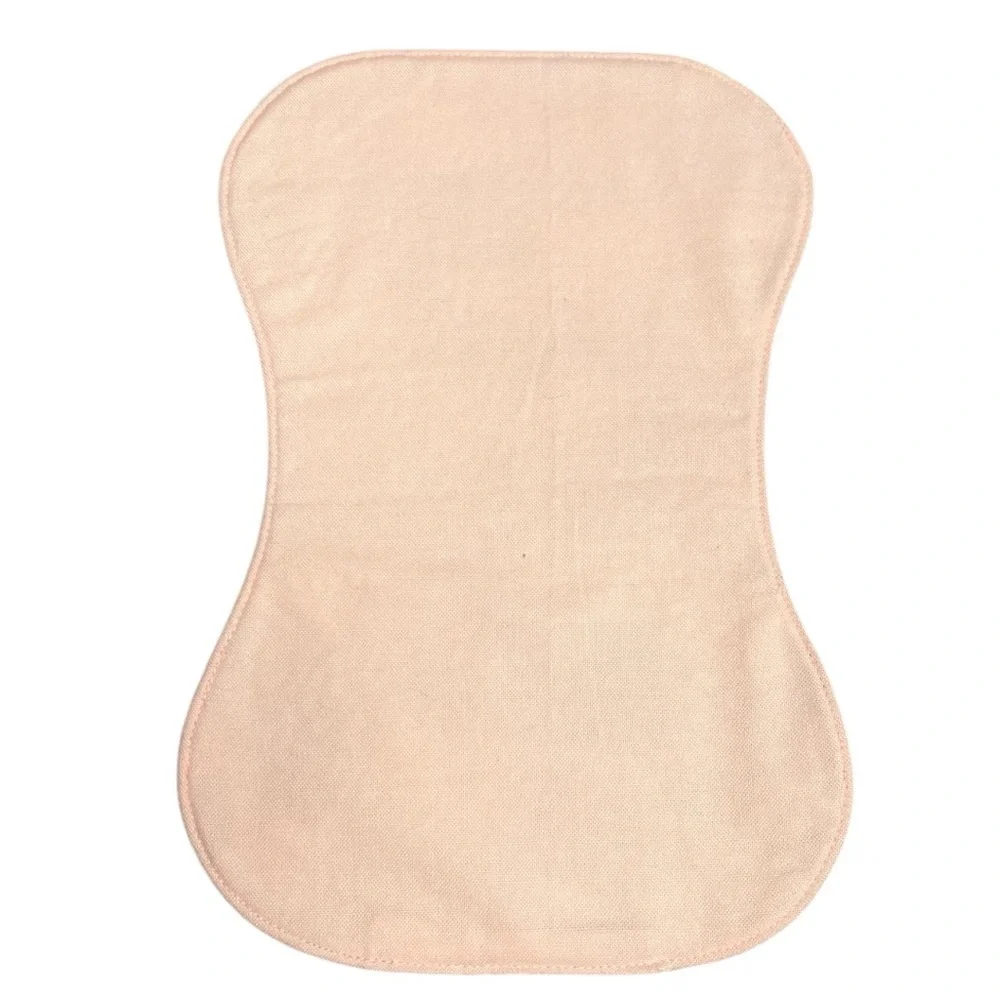 Hand Crafted Flannel Burp Cloth Contoured Padded Fabric Quilted Reversible